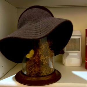 Brown wool floppy hat